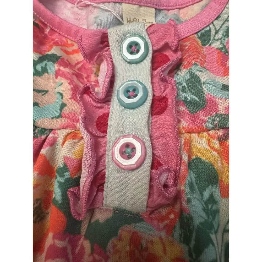 Matilda Jane Girls Floral Ruffle Nightgown Shift Dress Size 4